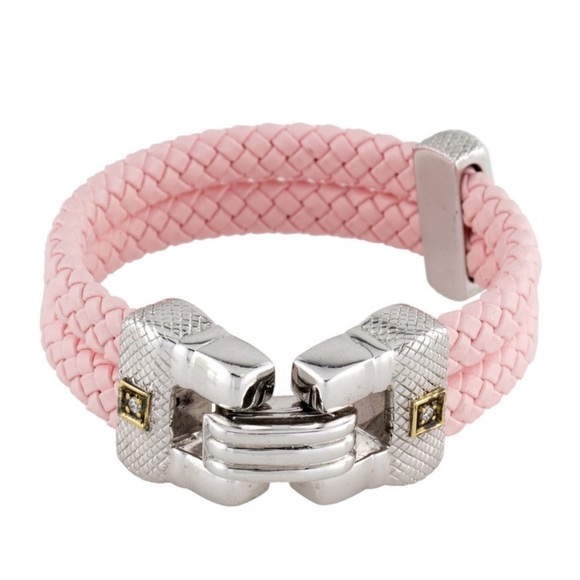 JUDITH RIPKA Diamond leather bracelet. - Picture 4 of 11